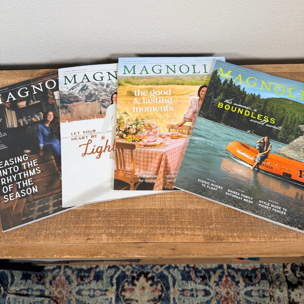 Magnolia Journal Magazine Set Lot 4 Issues 32 33 34 35 2024 2025 Joanna Gaines